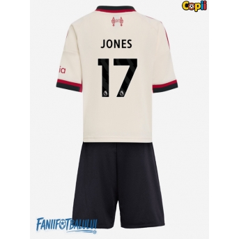 Liverpool Curtis Jones #17 Echipament de Fotbal Replică 2025-26 Copii Deplasare (+ Șorturi)